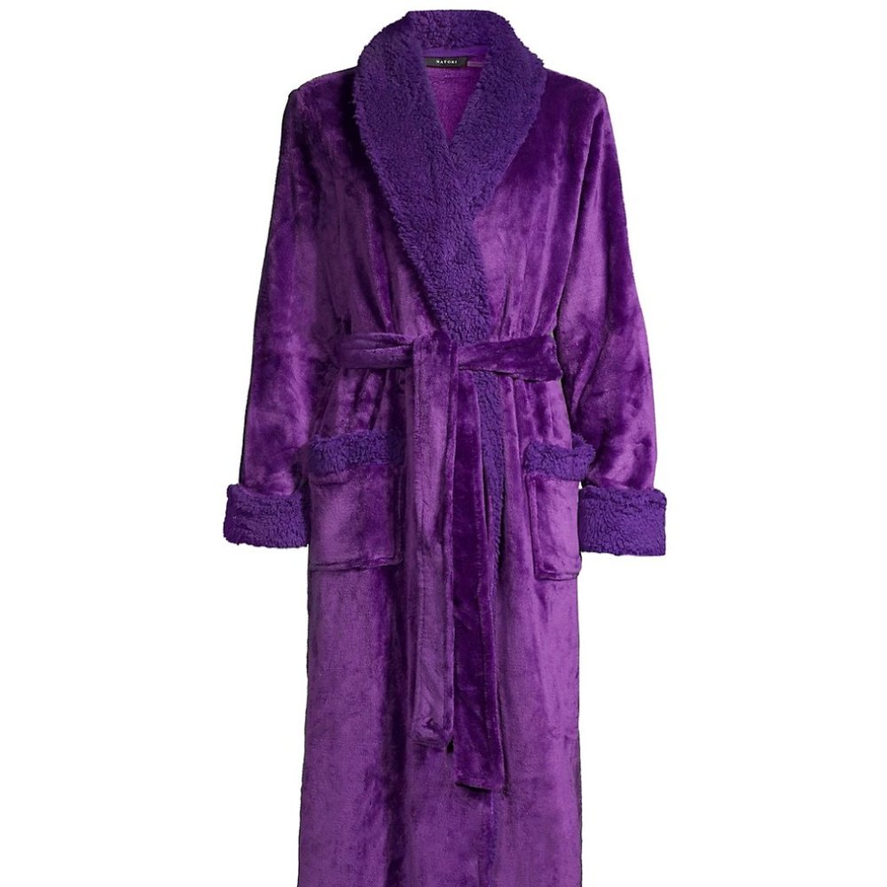 NWT Saks Fifth Ave Faux Shearling Sherpa Robe